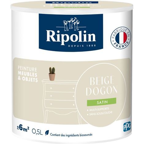 Peinture meuble et objet - Beige dogon - Satiné - Ripolin - 0,5L