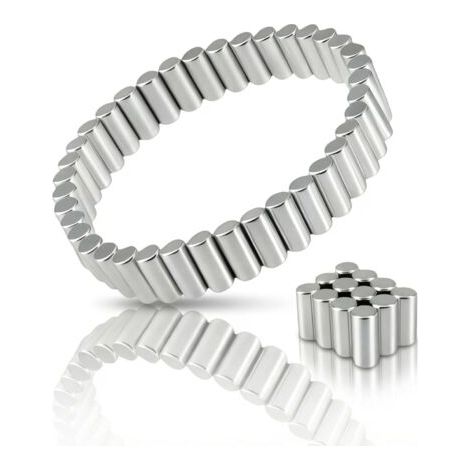 Aimants cylindriques en néodyme 4.3 9mm, 50 aimants à tige minuscule pour tableau blanc, réfrigérateur, aimants de carte, bracelet magnétique pour hommes et femmes, bijoux à bague (1/5)