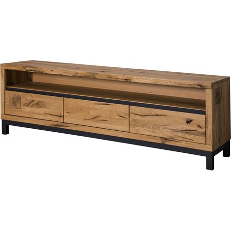 TV-Board Wildeiche 170x40x56 natur geölt VILLANDERS 114