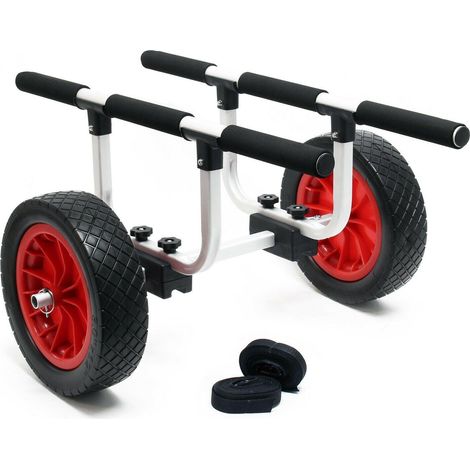 Carro de aluminio 90 kg rueda grande pu diámetro 31 cm ancho regulable 160002566