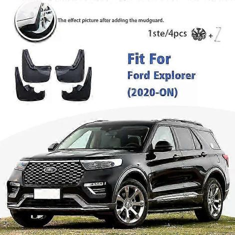 Bavettes de protection d'ailes avant et arrière de haute qualité pour Ford Explorer 2020, 2021 et 2022 (4 pièces). (1/5)