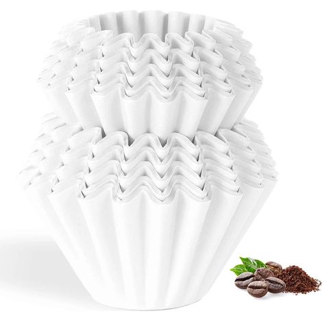 Filtres à café en papier, paquet de 100 unités, 5 tasses, 100 unités, en papier, pour usage domestique et professionnel.-AquaForge (1/4)