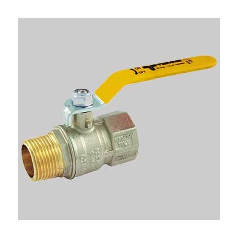 VALVOLA SFERA GAS M/F LEVA ACCIAIO 1/2 MOP5 TIEMME