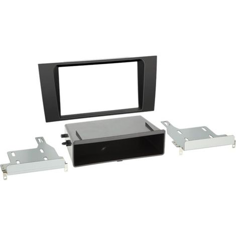 Support autoradio compatible avec Audi A4 Noir avec vide-poche