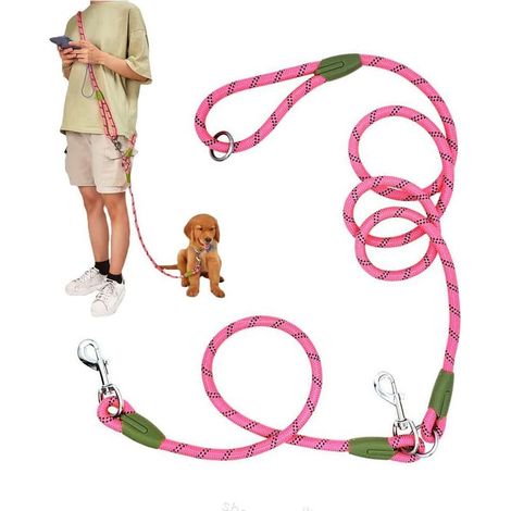 freihändige Hundeleine, reflektierendes Nylon, Schulter-/Hüftgurt, verwicklungsfrei, zum Laufen/Spazierengehen, für kleine, mittlere und große Hunde (1/5)