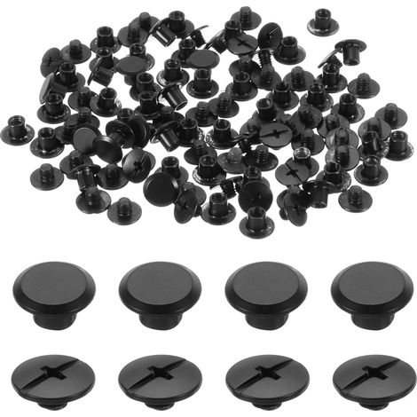 50set M5 x 5mm Vis Chicago Métal Tête Phillips Clous Rivets Noir (1/5)