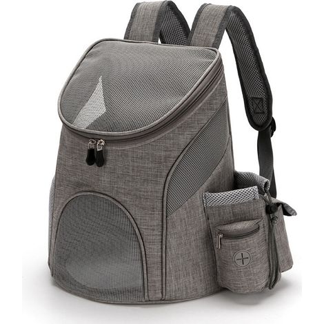 Sac À Dos Pour Animaux De Compagnie - Respirant - Compartiment Pour Sac À Crottes Et Friandises - Bouteille D'eau Intégrée - Pour Chats Et Chiens - 1 Pièce
