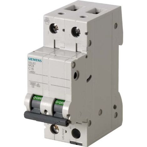Interruptor automático 2P C 2A 6kA CA Sentron 5SL6202-7 (1/3)