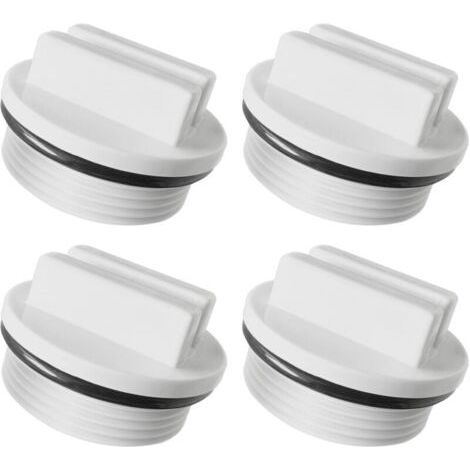 BUNTHAUS Bouchon Piscine Hiver - 4 pièces, Bouchon Piscine Hiver PVC 1.5 Pouces Joint Torique - Clapet Skimmer