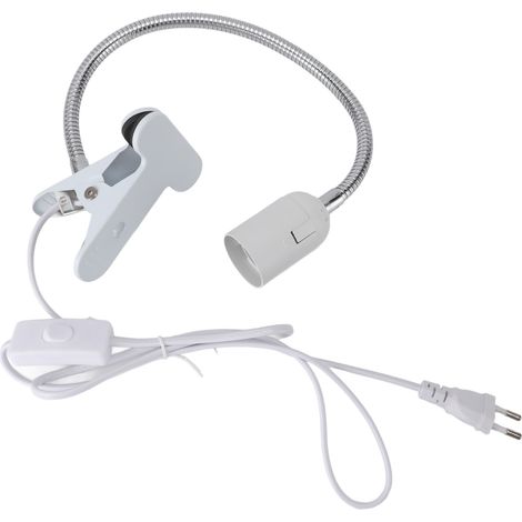 Ortviai Support de Lampe de Bureau à Pince avec Col de Cygne Flexible, E27/E26, en Alliage d’Aluminium