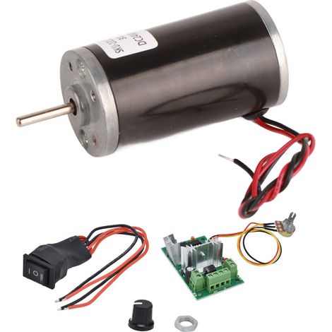 Gleichstrom-Permanentmagnetmotor, geräuscharm, Mini-Hochgeschwindigkeitsmotor, CW/CCW-Motoren für DIY-Generatoren, 24 V, 8000 U/min (1/5)