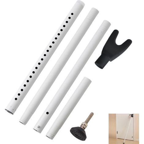 Barra di sicurezza per porte - Fermaporta scorrevole - Fermaporta regolabile - Adatto per case, appartamenti, hotel e viaggi - Adatto per porte a battente e scorrevoli - Bianco - 148 cm