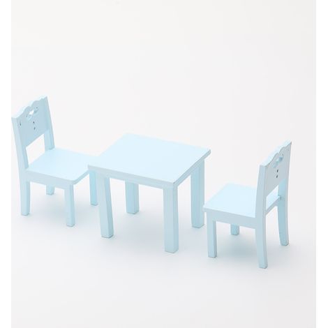 Ensemble 3 pièces mobilier enfant table et chaises imitation jeu d'éveil