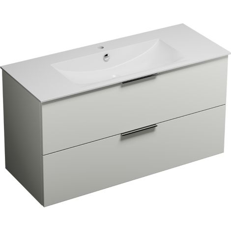 Mueble lavabo 120 cm BURGBAD Olena blanco brillo (1/5)