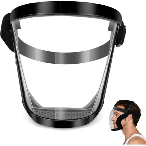 Visiere de protection, Masque Complet Facial Transparent Anti-fog Protective Full Face Shield, Réutilisables Écrans Faciaux HD, Visières de Sécurité, Réglable Sangle pour Femmes Hommes