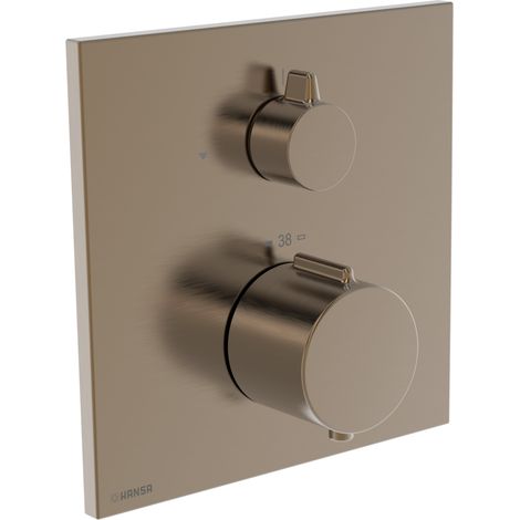Kit finitura HANSA per un'uscita - HANSAEASYTHERM 8113 Rosone quadrato Bronzo, 8113926281
