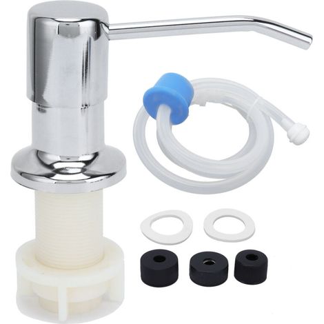 Kit de pompe à savon pour évier en acier inoxydable 304 Tube de silicone pour tête de distributeur de savon pour cuisine salle de bain (1/5)