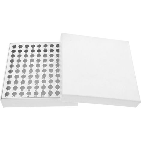 Boîte de Rangement Polyvalente et Pratique en Papier Blanc avec Couvercle pour Tubes de Stockage Centrifugeuse pour Échantillons de Laboratoire (1/5)