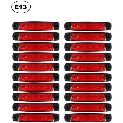 20 rote 24V-Rückleuchten für LKW-Fahrgestelle und Anhänger von MAN, DAF, Volvo, Scania, Fiat und Renault (1/4)