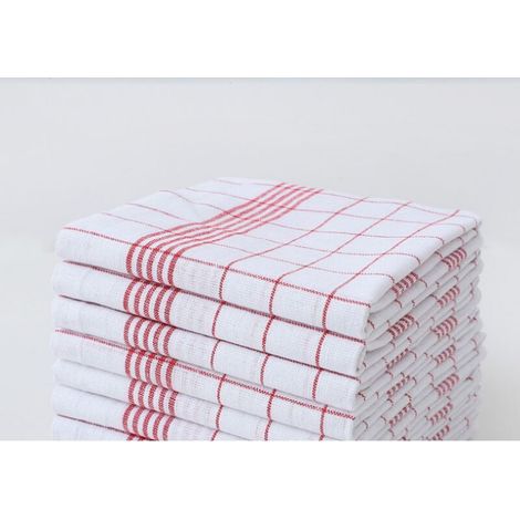 Torchons (Lot de 6), 45 x 62 cm - Rouge