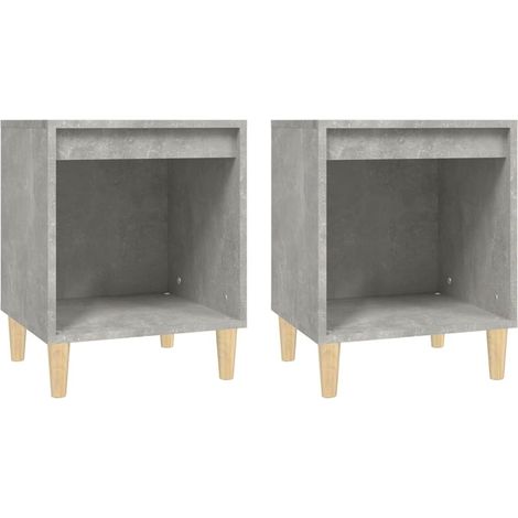 Maison Exclusive - Nachttische 2 Stk. Betongrau 40x35x50 cm
