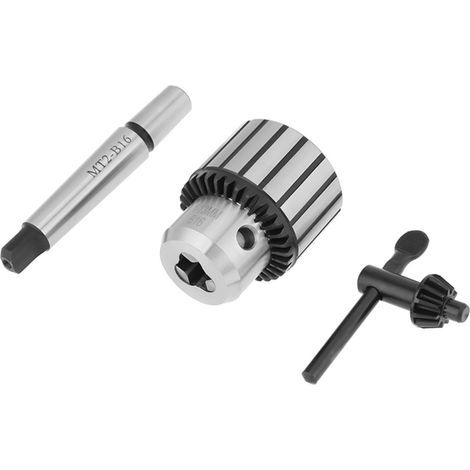 Jeffergarden MT2-B16 Keyed Drill Chuck, 1-13mm Capacity, Carbide Steel, for Mini Lathes (1/5)