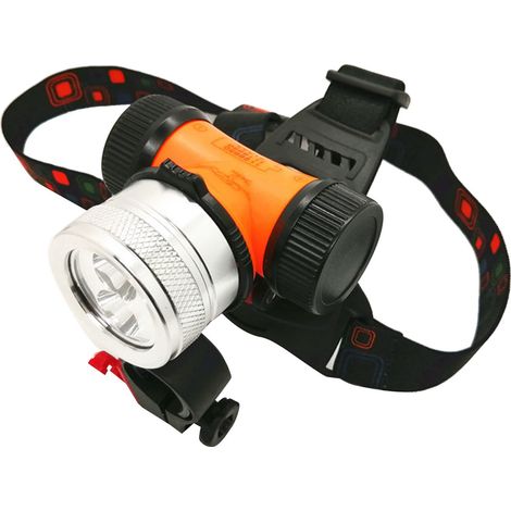 Lampe frontale de plongée en alliage d'aluminium anti-corrosion, 2 types d'éclairage, bandeau amovible pour pêche sous-marine (1/5)