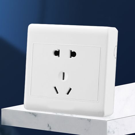 Panneau de commande ultra-mince pour interrupteurs et prises électriques en saillie, destiné aux boîtes de câblage domestique, avec alimentation électrique comprenant un interrupteur unidirectionnel e (1/5)