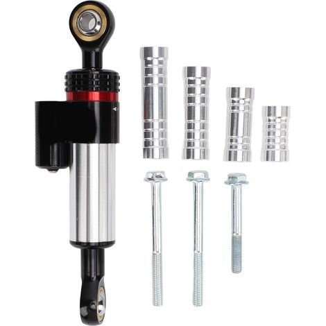 Amortisseur de direction de moto en alliage d'aluminium anodisé, support directionnel universel pour Scooter 125cc 150cc argent (1/5)