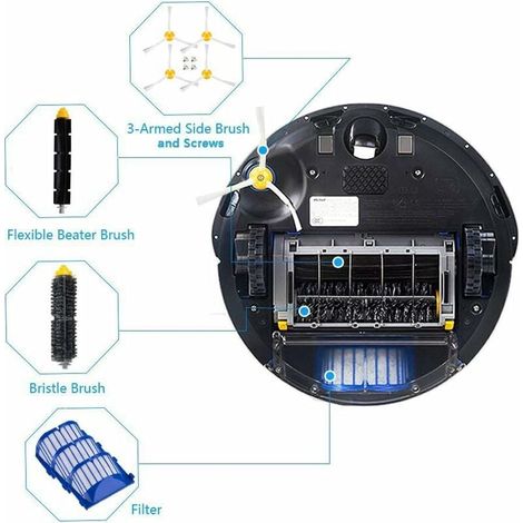 Kit di accessori per spazzole di ricambio Ulisem per iRobot Roomba serie 600 610 614 620 625 630 635 640 645 650 655 660 665 670 671 680 690 691 Accessori per iRobot Roomba 600 Ricambio (1/3)