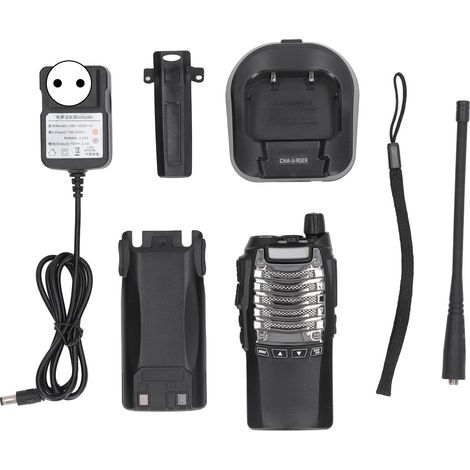 Talkie-walkie longue portée rechargeable sans fil 8W haute puissance, fonction multifonction, prise UE 100-240V AC, kit 2 voies (1/5)