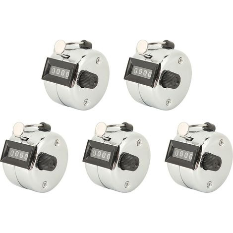 Clicker Counter - 4 Digits - Metal Housing - For School And Sports Events - 5 Pieces (1/5)