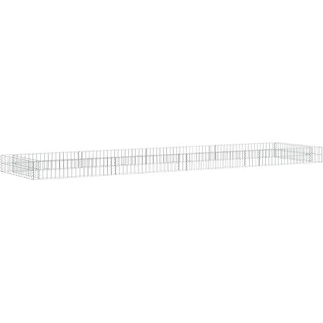 Maison Exclusive - Gabbione Letto Rialzato in Acciaio Zincato 400x100x20 cm (1/5)