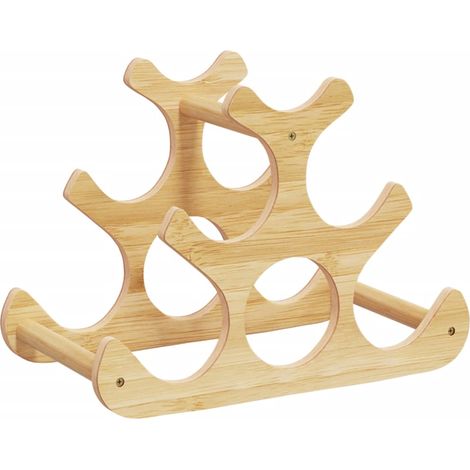 Casier à vin pour 6 bouteilles 35x18x25,5 cm bambou
