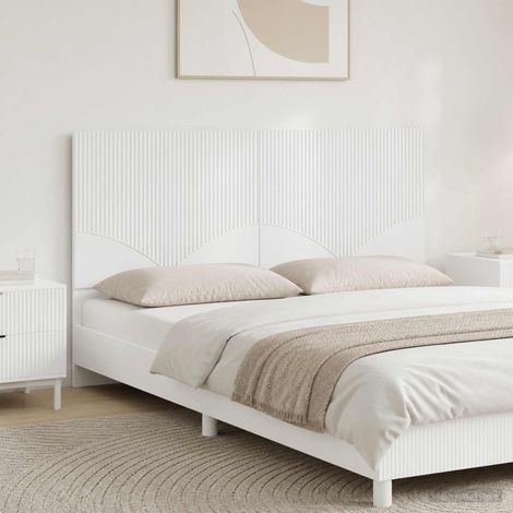 vidaXL Cabecero montada en la pared HOORN Blanco Brillante (1/5)