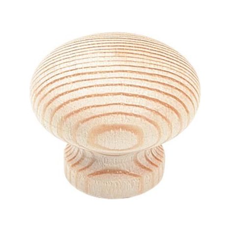 Pomello per mobili contemporanei in pino grezzo - Ø 40 mm - altezza 33 mm - 7240