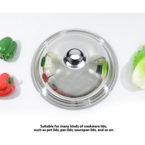 SUP Lot de 5 Poignée de Bouton Rechange de couvercle de casserole Cuisine Noir 130081 (1/4)