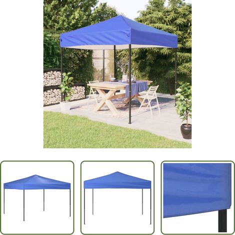 Tente pliable - Tente de réception pliable Bleu 3x3 m (1/5)
