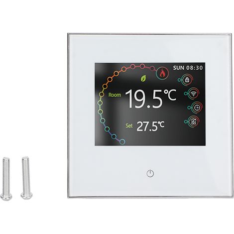 Thermostat intelligent à écran tactile LCD, contrôle précis de la température, sans fil Wi-Fi, 95-240 V (1/5)