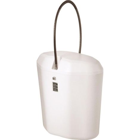 Boîtier de Verrouillage de Voyage Intérieur/Extérieur Portable - Boite de Rangement pour Boîte de Rangement de Bureau (White) (1/5)