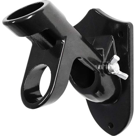 CSPARKV Adjustable Flag Pole Bracket Flag Holder Aluminum Flag Pole Base with Two Positions for 1" Diameter Flag Poles V1A08 (Black) (1/5)