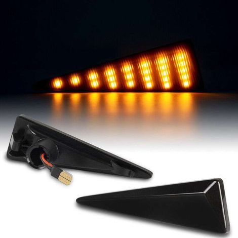 KIT 2 INDICATORI DI DIREZIONE LATERALI A LED COMPATIBILE CON Renault Avantime Espace IV Megane II Wind , VETRO FUME (1/5)