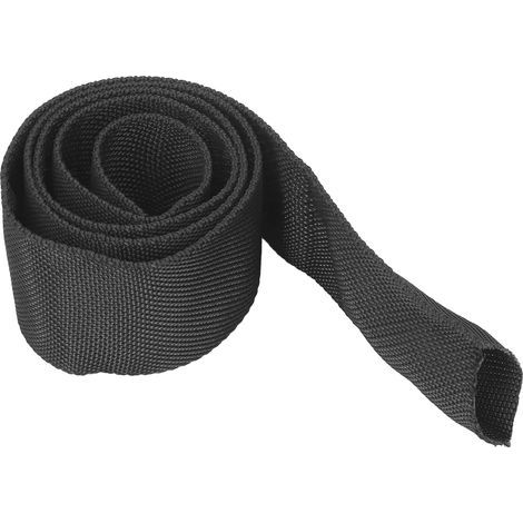 Guaina protettiva universale in poliestere nero per cavi di verricello larghi 5 cm. (1/5)