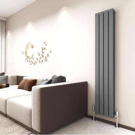 1600 x 272mm Double Designer Flat Panel Central Heating Radiator ANTHRACITE (1/5)