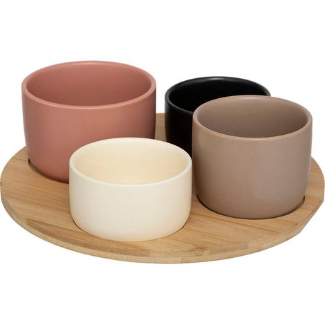 Snackschalen auf einem Holztablett WAVY BLISS. (1/5)