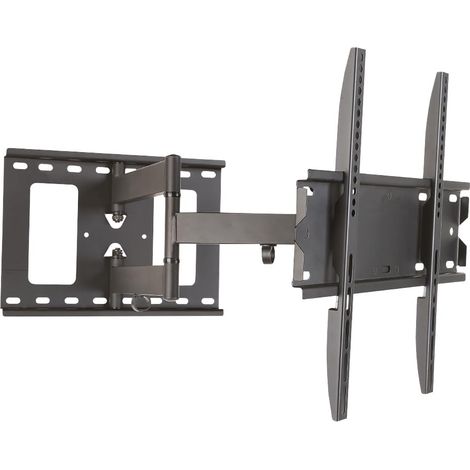 Support Mural pour TV LED LCD 23-55'' Extensible Slim Full-Motion Noir (1/5)