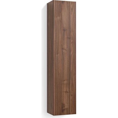 Colonne de salle de bain SPOT en mélamine noyer – 4 étagères – Dimensions L.28,6 P.29,6 H.138 cm – Made in Italy – Tft Home Furniture