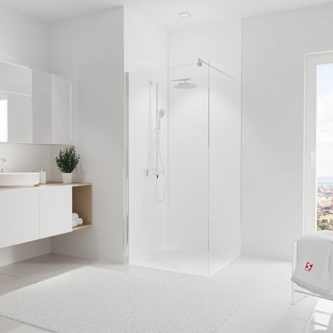 Lot de 2 panneaux muraux 90 x 255 cm, Blanc, Schulte