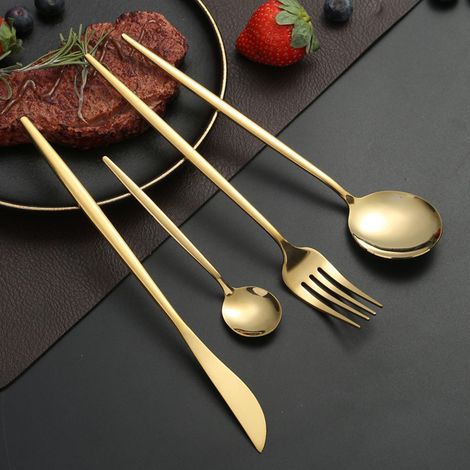 4-teiliges Besteckset, Gold (1/5)