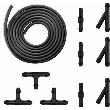 Kit de tuyau essuie-glace 3m en caoutchouc flexible – Connecteurs de type I, Y et T inclus – Pour nettoyage efficace pare-brise (1/4)